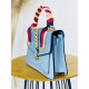 Exkluzivní kabelka s řemínkem a dvěma přihrádkami - modrá