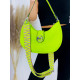 Dámská malá neonově zelená kabelka s řemínkem