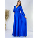 Dámské dlouhé společenské šaty s dlouhým rukávem Vanes- královské modré