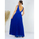 Dámské dlouhé modré společenské šaty Rolia