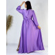 Dámské dlouhé společenské šaty s dlouhým rukávem Vanes - fialové