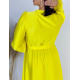 Dámské dlouhé společenské šaty s dlouhým rukávem Vanes - žluté