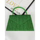 Dámská zelená třpytivá společenská kabelka s rukojetí SHINIA