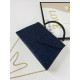 Dámská modrá třpytivá společenská kabelka s rukojetí SHINIA