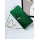 Dámská saténová společenská kabelka s řemínkem - zelená