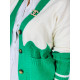 Dámský oversize svetřík/kabátek na knoflíky s kapsami - zelený