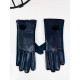 Dámské kožené modré rukavice HARRY