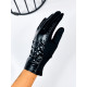 Dámské černé metalické rukavice SELA