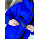 Dámská krátká modrá zimní bunda s odepínatelnou kapsičkou