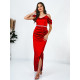 Dámské dlouhé červené společenské šaty Athena i pro moletky