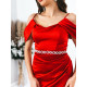 Dámské dlouhé červené společenské šaty Athena i pro moletky