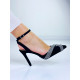 Exkluzivní dámské sandály s ozdobnými kamínky - černé