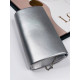 Dámská stříbrná společenská kabelka s brož