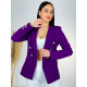 Dámské elegantní fialové sako s knoflíčky