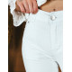 Dámské bílé džíny s vysokým pasem July
