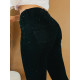 Černé dámské džíny s vysokým pasem a ozdobnými kamínky