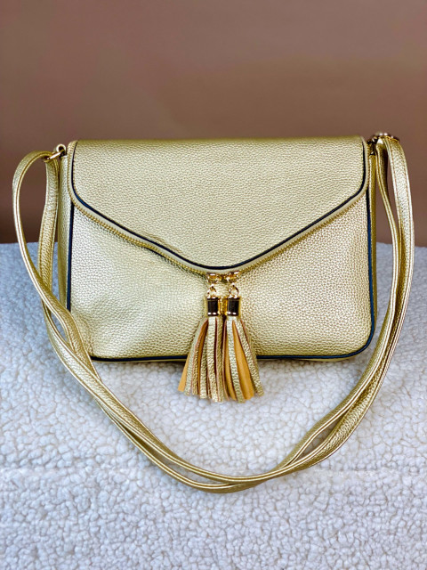 Dámská kabelka s řemínkem - zlatá