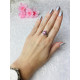 Dámský stříbrný prsten s růžovým krystalem 2