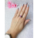 Dámský stříbrný prsten s růžovým krystalem 4