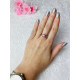 Dámský stříbrný prsten s růžovým krystalem 10