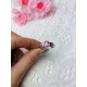 Dámský stříbrný prsten s růžovým krystalem 11