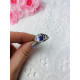 Dámský stříbrný prsten s fialovým krystalem 6