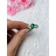 Dámský stříbrný prsten se zeleným krystalem 6