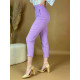 Dámské fialové kalhoty s vysokým pasem