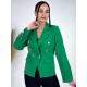 Dámské elegantní sako s knoflíky a kapsami - zelené