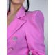 Dámské prodloužené elegantní sako s knoflíčky - růžové