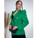 Dámské prodloužené elegantní sako s knoflíčky - zelené