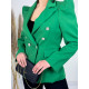 Dámské prodloužené elegantní sako s knoflíčky - zelené