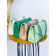 Dámská prošívaná kabelka s řemínkem - světle zelená