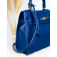 Dámská kufříková kabelka s řemínkem - tmavě modrá