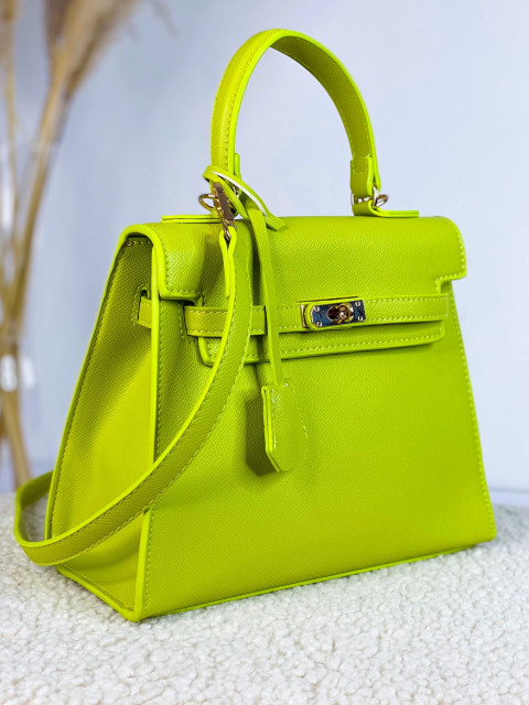 Dámská kufříková kabelka s řemínkem - zelená