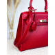 Dámská kufříková kabelka s řemínkem - červená