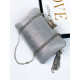 Dámská elegantní společenská kabelka s řemínkem - stříbrná