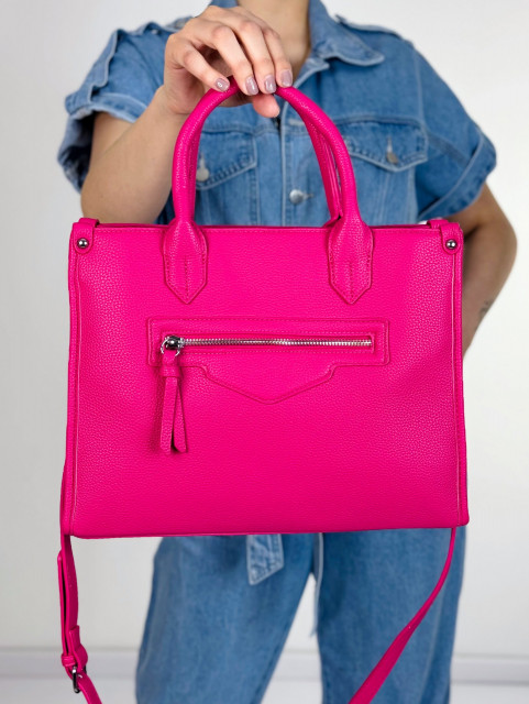Dámská růžová kabelka s řemínkem MIA