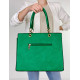 Dámská zelená kabelka s řemínkem a střapcem