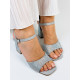 Dámské sandály s kamínky Lusy - stříbrné