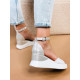 Dásmce stříbrné sandály na platformě Fergia